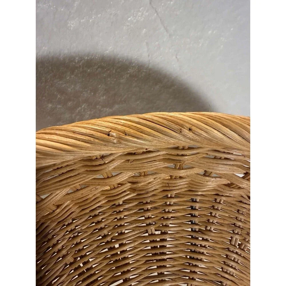 Threshold Studio McGee Round Basket 18” Handwoven Tray Dual Handles Read